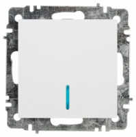 ЭРА Intro Accent мех. выкл. СУ 1 кл. (инд.) 10А 250В, белый Б0063445