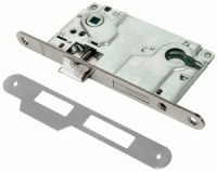 Замок врезной б/ручек РЕНЦ, 1 ригель и защелка, с подшипниками, никель матовый INLBB 8550-2/1 SN