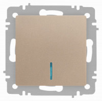 ЭРА Intro Accent мех. выкл. СУ 1 кл. (инд.) 10А 250В, шампань 6-102-04