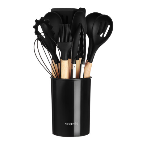 SATOSHI Аллон Набор кухонных принадлежностей 12пр., черный, силикон