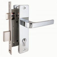 АЛЛЮР 126/1 CP хром 5кл М/О расстояние 70мм 1-ригель Замок врезной с/руч (12) (-)