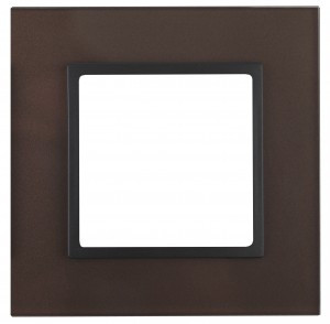 ЭРА 14 Elegance рамка СУ 1 мест.стекло, бронза+антр 14-5101-13 5091