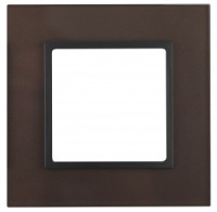 ЭРА 14 Elegance рамка СУ 1 мест.стекло, бронза+антр 14-5101-13 5091