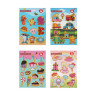 Блокнот с наклейками для творчества, 24х15см, бумага, 8 страниц, 4 дизайна