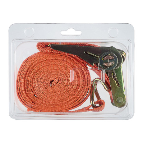 ЕРМАК / NG Стяжка груза с храповиком 110мм, 4м, шир.ленты 25мм, 500/900кг, блистер