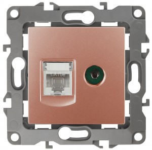 ЭРА 12 мех. роз. комп+TV, СУ RJ45+TV, медь, автоклеммы 12-3110-14 3314