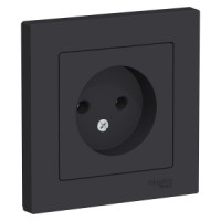 Systeme Electric AtlasDesign роз. СУ 1 мест. карбон (пл.осн.) ATN001040 (5!)