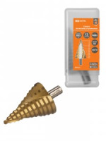 TDM Рубин сверло по металлу ступенчатое, 6-52мм, 12ступ, нитрид, HSS, цилиндр.хв. SQ1090-0723