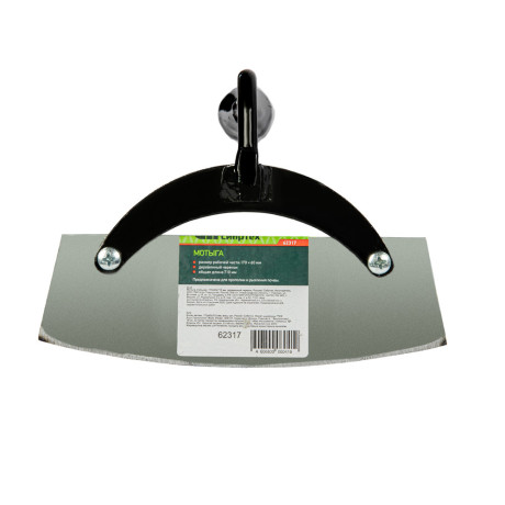 Мотыга стальная, 170 х 60 х 710 мм, деревянный черенок, Сибртех