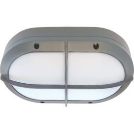 Ecola B4148S св-к матов.овал решет.серый алюм.2*GX53 IP65 215х135х65 FS53LSECS