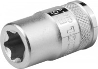 Торц головка KRAFTOOL &quot;INDUSTRIE QUALITAT&quot;, Cr-V, внеш TORX, хромосатинир, 1/2&quot;, Е18 zu27810-18