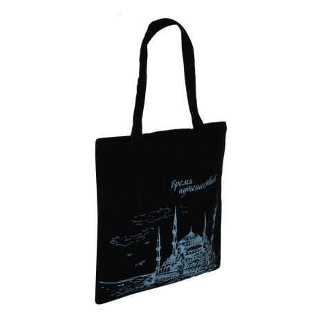 Сумка-шоппер, "Время Путешествий", 38x42см, длина ручек 58 см, внутр. карман, полиэстер, 4 дизайна