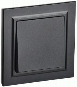 IEK BRITE выкл. СУ 1 кл. 10А, 230В, черный ВСР10-1-0-БрЧ BR-V10-0-10-K02-F