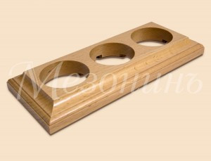 МЕЗОНИНЪ Рамка дерев. 3 мест. "Престиж", бук натуральный, для наруж. и внутр. монтажа GE70708-25