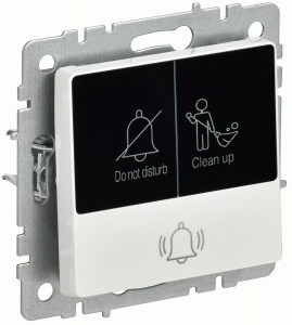 IEK BRITE мех. кнопка звонка СУ (инд. для отелей) 10А ВС10-1-9-БрБ белый BR-V14-2-10-K01