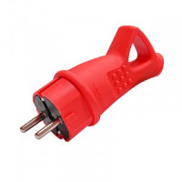 UNIVersal вилка угловая с кольцом каучук (красная) 2Р+РЕ 1х16А 220-240V IP44 3071 (РФ)