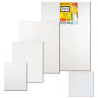 Холсты грунтованные на подрамнике BRAUBERG набор 4 шт., прямоуг., 100% хлопок, мел. зерно, 191028