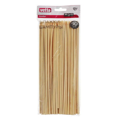 Шпажки-шампуры тм VETTA, бамбук, 20см, d3мм, 90шт