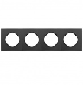 Bylectrica РЕТРО ПРОВАНС квадрат Рамка 4 мест. (ЮЛИГ.735212.502 черный графит)