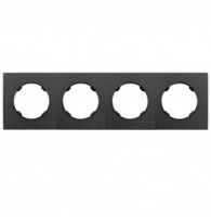 Bylectrica РЕТРО ПРОВАНС квадрат Рамка 4 мест. (ЮЛИГ.735212.502 черный графит)