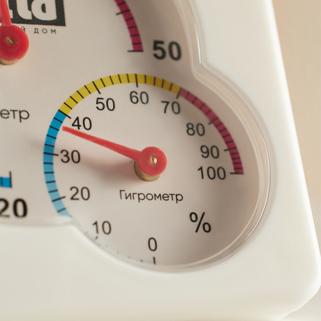 Термометр мини, измерение влажности воздуха тм VETTA, пластик, квадратный, 7,5x7,5см, блистер