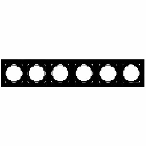 Nilson TOURAN рамка СУ 6 мест. черный глянец 24220096