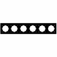 Nilson TOURAN рамка СУ 6 мест. черный глянец 24220096