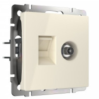 Werkel мех. роз. ТВ+Ethernet RJ-45 6 cat.(слоновая кость) W1181303 a056110