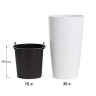 Кашпо РОНДО 15/35 л белый БШ8879 х1