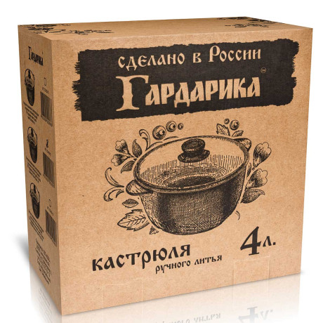 Кастрюля Гардарика 4л алюм., крышка 1704-04-10 х4