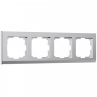 Werkel рамка СУ 4 мест. Stark (серебро матовый) W0041865 a063456