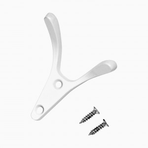 Крючок-вешалка мебельн 2-рожк StahlBuro 206  WW белый Инд.уп. на подвесе (360,60)