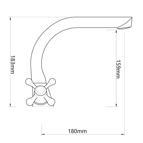 СоюзКран Смеситель для кухни, поворотный излив 25см, керам. кран-буксы 1/2, хром, цинк, SK01-G208