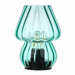 Светильник LED в виде вазы, 11,5x11,5x15 см, стекло, 2xААА, арт.07-44