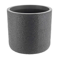 Кашпо СЛАНЕЦ  D280мм 9,5л с встав Графит М3200