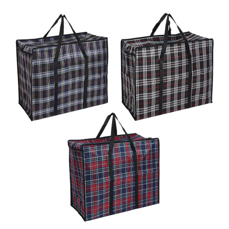 Сумка хозяйственная тм VETTA Шотландка, 60х50х30см, 90л, до 12кг, полипропилен, 3 цвета