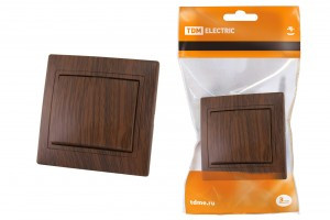 TDM Таймыр выкл. СУ 1 кл. 10А бук (керам. осн.) (10!) SQ1814-0301