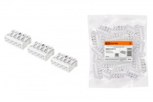 TDM клемма пружинная соед. КСПн5-3L+N+PE, 16А с монт. ножкой(40 шт, цена за 1 шт.)(40!) SQ0510-0117