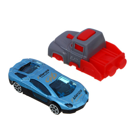 ИГРОЛЕНД Машинка гоночная с запускалкой, металл, РР, 12х17х3см, 8 дизайнов