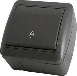 TDM Селигер выкл. ОУ 1 кл. (перекл.) проходной IP44 10А графит (10!) SQ1818-0311