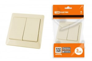 TDM Ильмень выкл. СУ 2 кл. 10А слон. кость АБС-пластик (10!) SQ1823-0102