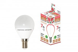 TDM лампа св/д FG45-7W-230В-3000K–E14 Народная (10!) SQ0340-0185