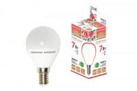 TDM лампа св/д FG45-7W-230В-3000K–E14 Народная (10!) SQ0340-0185