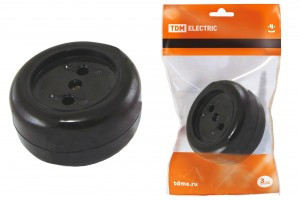 TDM роз. 1 мест. ОУ 16А "Ретро" (карболит, черный) SQ1806-0102