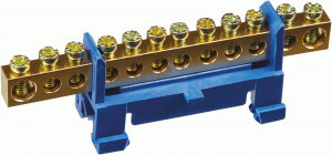 Navigator шина нул. на изолят. стойка DIN/пл.пов. 6х9мм 12отв NBB-M69-12P/B (уп 10шт цена 1шт) 71183