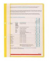 Папка скорос-тель А4 с перф-цией на корешке желтый пластик Россия 495383 (цена за уп.10шт)