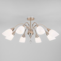 EUROSVET Люстра 8x40W 900х480 металл белый/золото/прозрачный Ellene 30149/8