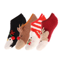 GALANTE Носки-антизаносы новогодние, р.23-25, 100% полиэстер, разноцветные