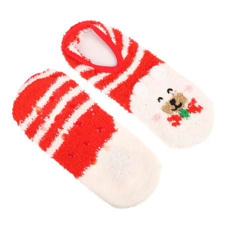 GALANTE Носки-антизаносы новогодние, р.23-25, 100% полиэстер, разноцветные