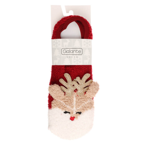 GALANTE Носки-антизаносы новогодние, р.23-25, 100% полиэстер, разноцветные